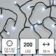 Corrente de Natal LED 200xLED/11,5m branco frio