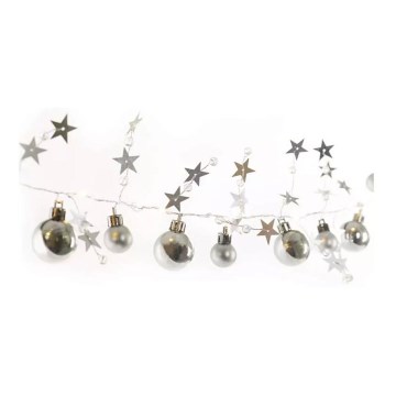 Corrente de Natal LED 20xLED/2xAA 2,2 m branco quente