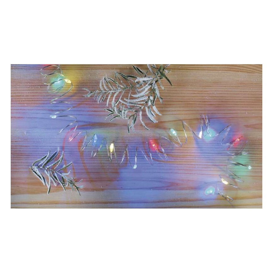 Corrente de Natal LED 20xLED/2xAA 2,4m multicolor