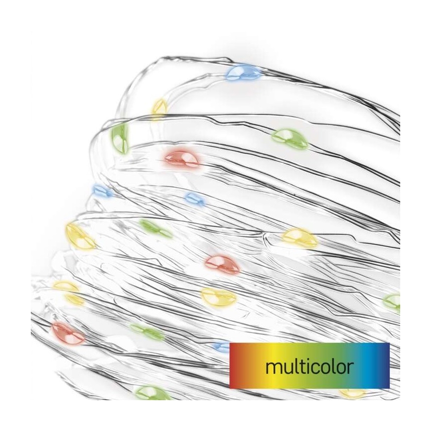 Corrente de Natal LED 20xLED/2xAA 2,4m multicolor