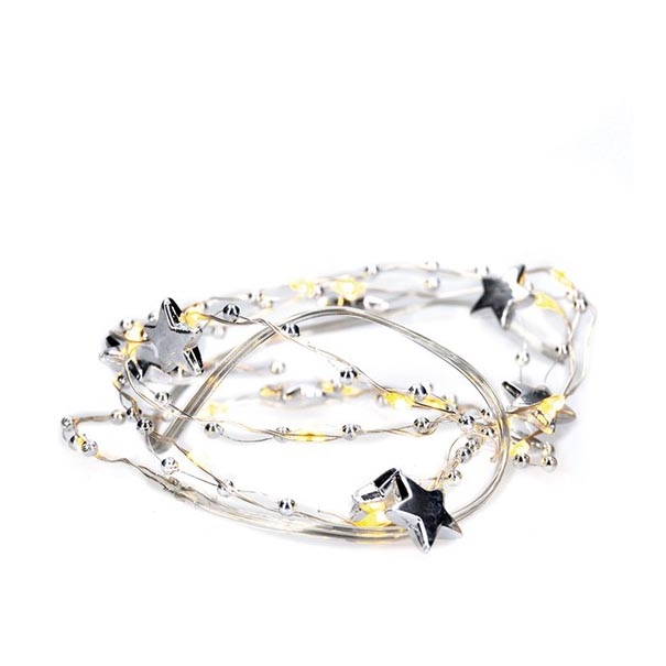 Corrente de Natal LED 20xLED/2xAA 2m branco quente