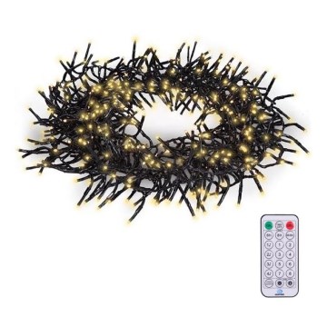 Corrente de Natal LED 576xLED/8 funções 8m IP44 branco quente + controlo remoto