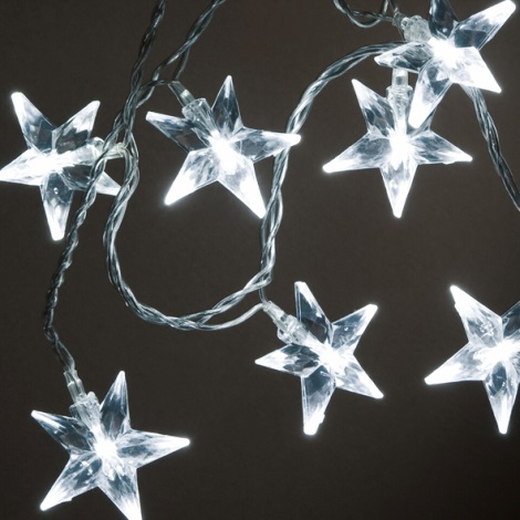 Corrente de Natal LED STARS 60xLED 9m branco frio