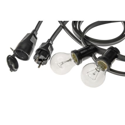 Corrente decorativa exterior GIRLANDA 6,5 m 5xE27/15W/230V IP44