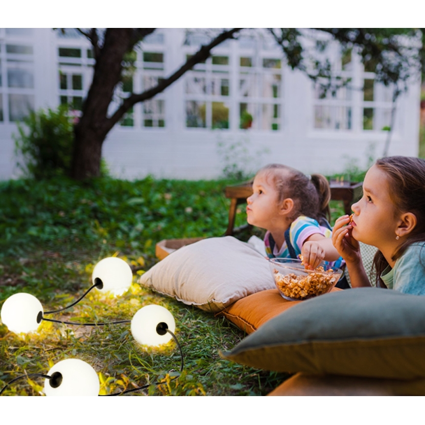 Corrente decorativa exterior LED 10xLED/0,8W/230V IP67 2500K 7,7 m