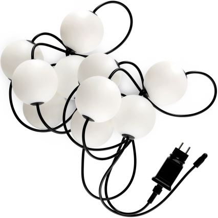 Corrente decorativa exterior LED 10xLED/0,8W/230V IP67 2500K 7,7 m