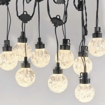 Corrente decorativa exterior LED 20xLED/12,6m IP44 branco quente