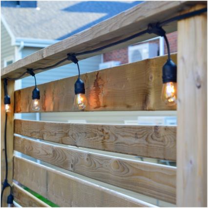 Corrente decorativa exterior LED BAJA ST64 20xE27/1W/230V 20,9m IP44 branco quente