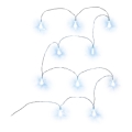 Corrente decorativa LED 10xLED/2xAA 1,8m branco frio