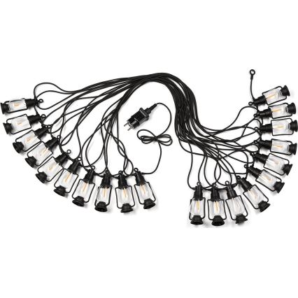 Corrente decorativa para exterior GRINALDA 20xLED 20m IP44 branco quente