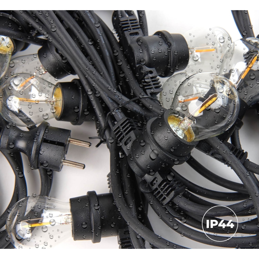 Corrente decorativa para exterior MIMOSA 10xE27/1,3W/230V IP44 10 m