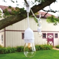 Corrente exterior 15xE27/0,5W/230V 15 m IP44 branca