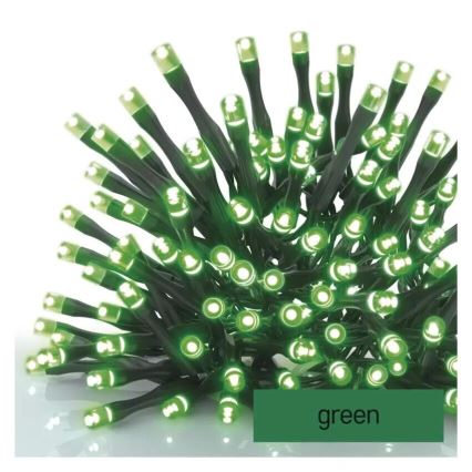 Corrente exterior de Natal LED 100xLED/10m IP44 verde