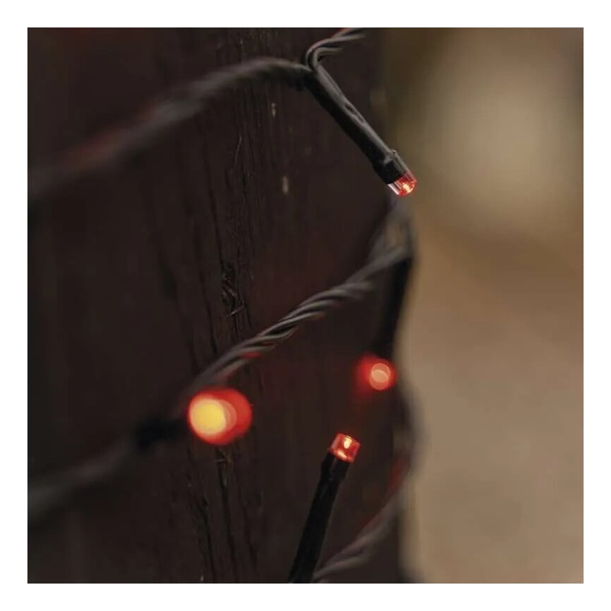 Corrente exterior de Natal LED 100xLED/10m IP44 vermelho