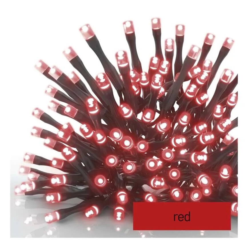 Corrente exterior de Natal LED 100xLED/10m IP44 vermelho