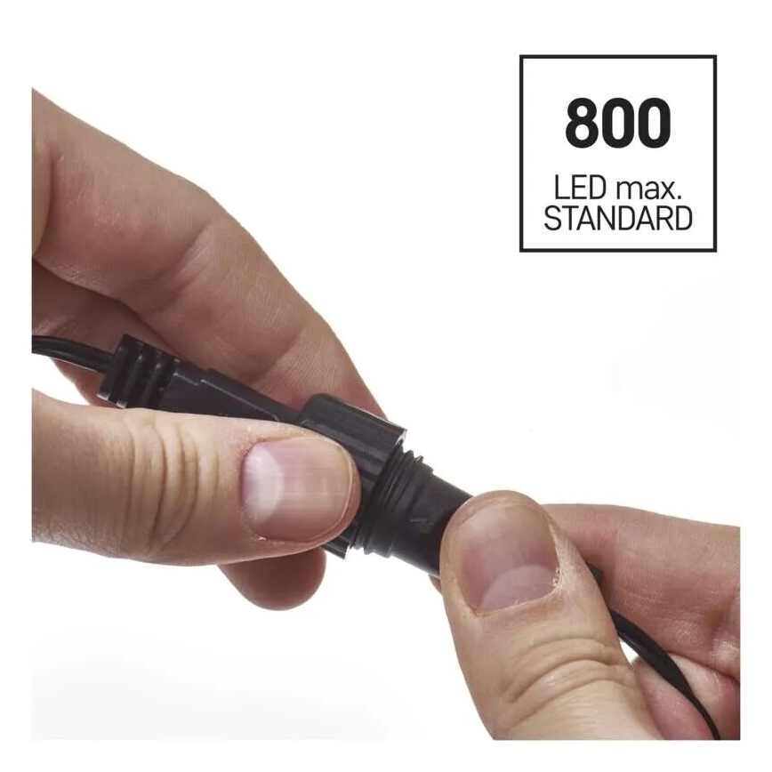 Corrente exterior de Natal LED 100xLED/1x2m IP44 branco quente