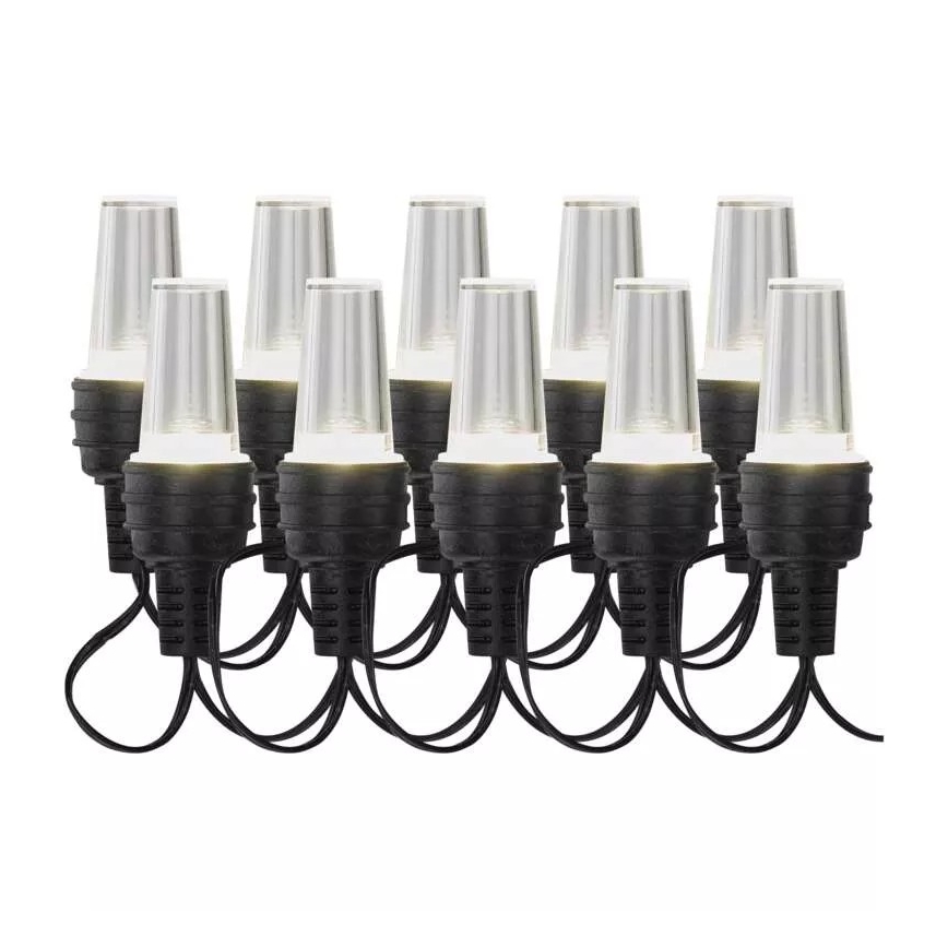 Corrente exterior de Natal LED 10xLED/9,5 m IP44 branco frio
