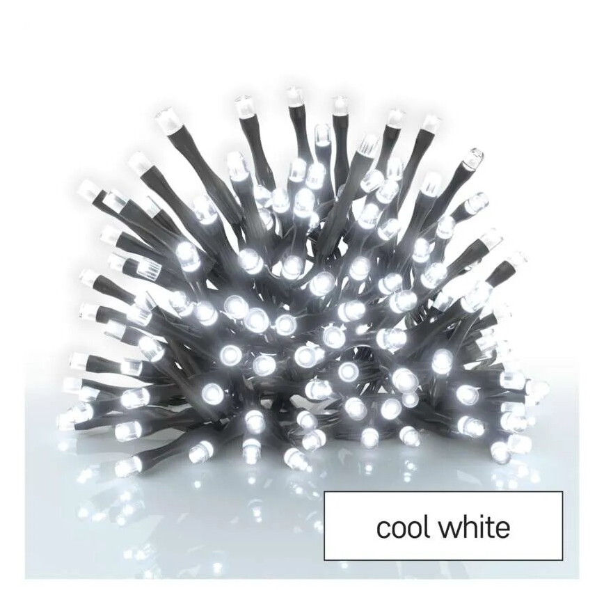 Corrente exterior de Natal LED 120xLED/3xAA 8,9m IP44 branco frio