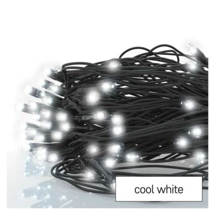 Corrente exterior de Natal LED 160xLED/2x1,5m IP44 branco frio