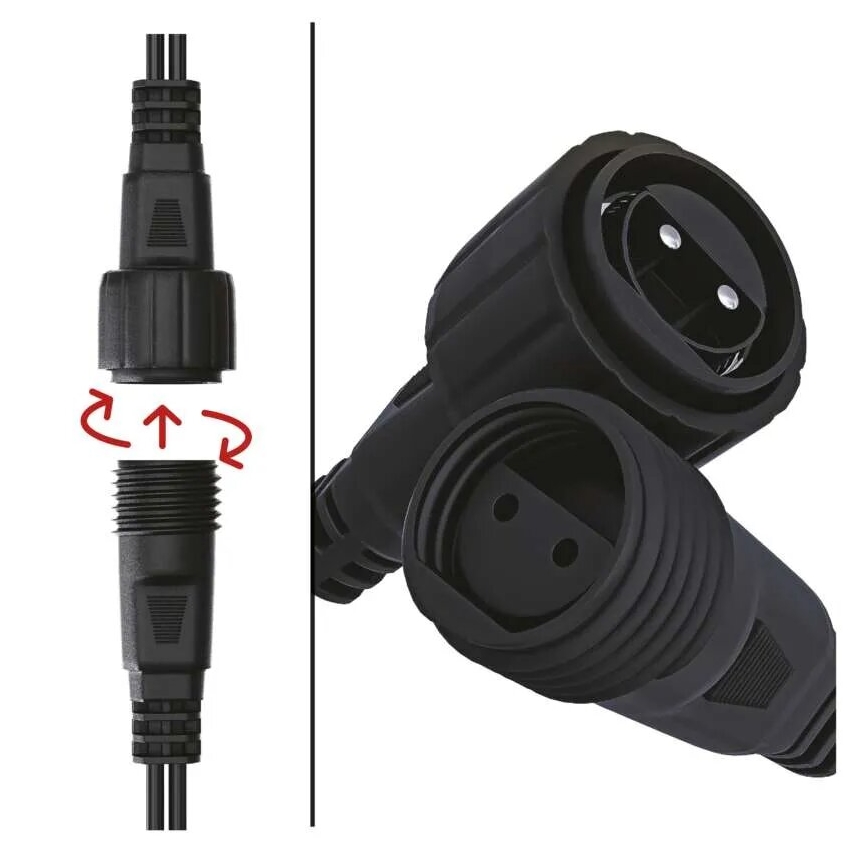 Corrente exterior de Natal LED 160xLED/2x1,5m IP44 branco quente