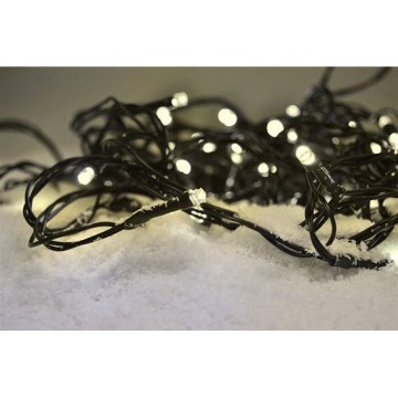 Corrente exterior de Natal LED 200xLED/8 funções IP44 25m branco quente