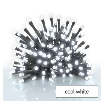 Corrente exterior de Natal LED 40xLED/3xAA 3,3m IP44 branco frio