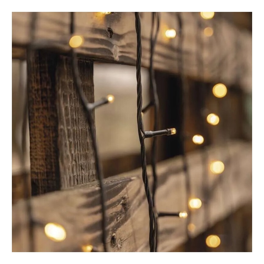 Corrente exterior de Natal LED 50xLED/5m IP44 branco quente