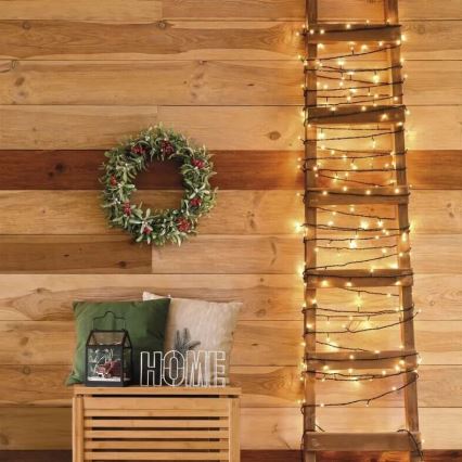 Corrente exterior de Natal LED 50xLED/5m IP44 branco quente