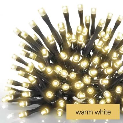 Corrente exterior de Natal LED 50xLED/5m IP44 branco quente