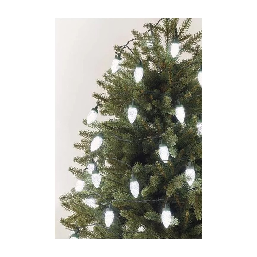 Corrente exterior de Natal LED 50xLED/8 funções 14,8 m IP44 branco frio