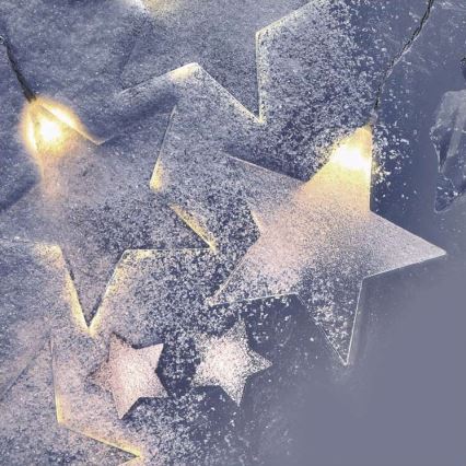 Corrente exterior de Natal LED 8xLED/5,84m IP44 estrelas