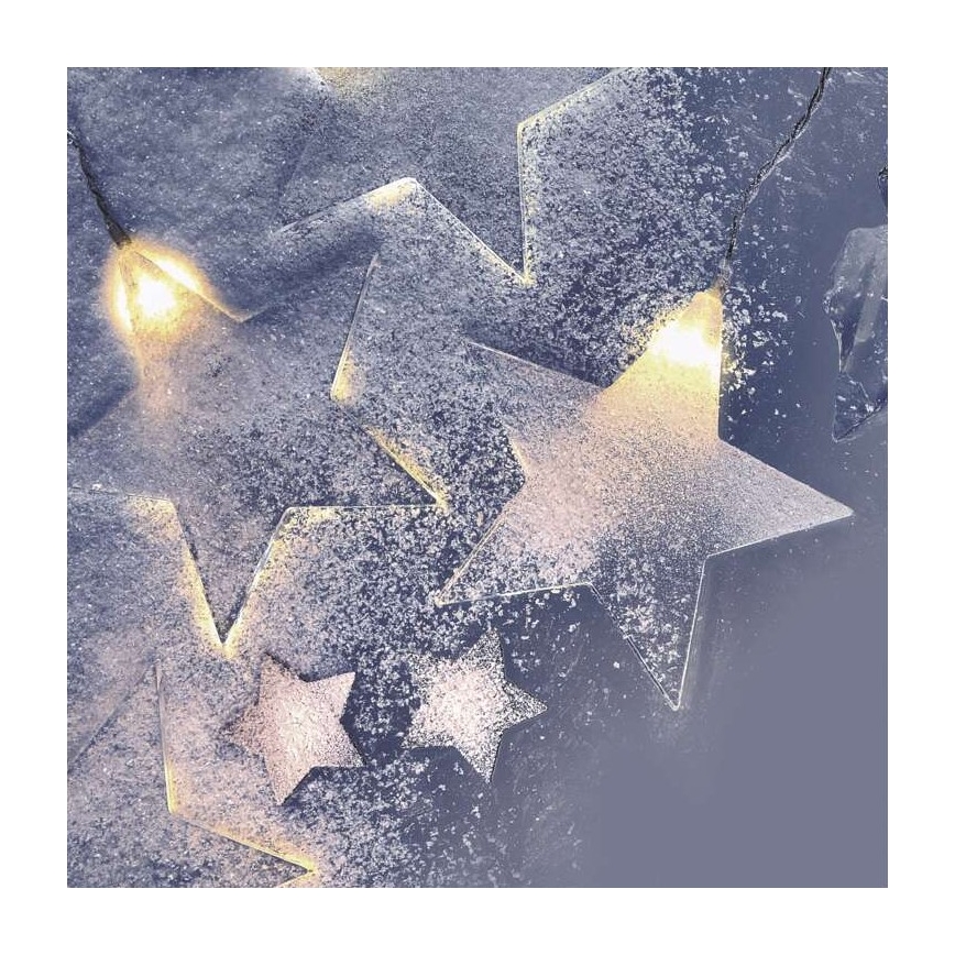 Corrente exterior de Natal LED 8xLED/5,84m IP44 estrelas