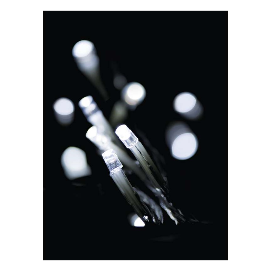 Corrente exterior de Natal LED CHAIN 180xLED/8 funções 8m IP44 branco frio