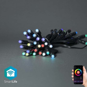 Corrente exterior de Natal LED RGB 48xLED 13,8m IP65 Wi-Fi Tuya