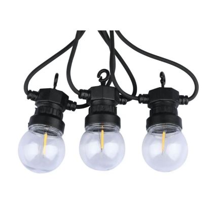 Corrente exterior LED STRING 5m 10xLED/0,4W/24/230V 3000K IP44