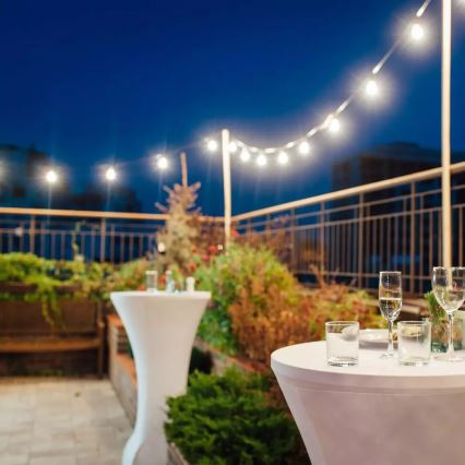 Corrente LED de exterior STRING 10m 20xLED/0,5W/230V IP44 3000K