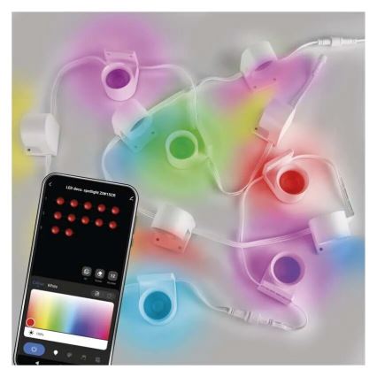 Corrente LED RGBIC+CCT decorativa com iluminação GoSmart 12xLED/7W/230V 255 cm Wi-Fi Tuya