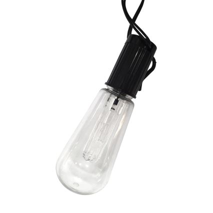 Corrente LED solar para exterior 10xLED/1,2V 300 mAh 2,2 m IP44