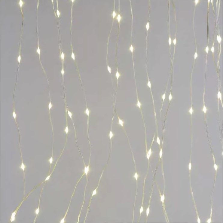 Corrente luminosa LED de Natal para exterior, 240xLED/8 funções, 6,7 m, IP44, branco quente