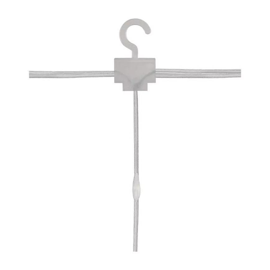 Corrente luminosa LED de Natal para exterior, 240xLED/8 funções, 6,7 m, IP44, branco quente