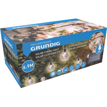 Corrente solar LED 6,9m 50xLED/1,2V