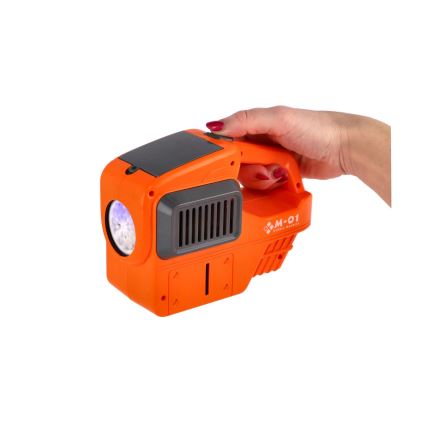 Corta-relvas com soprador de bolhas e luz integrada — funciona com 4 pilhas AA