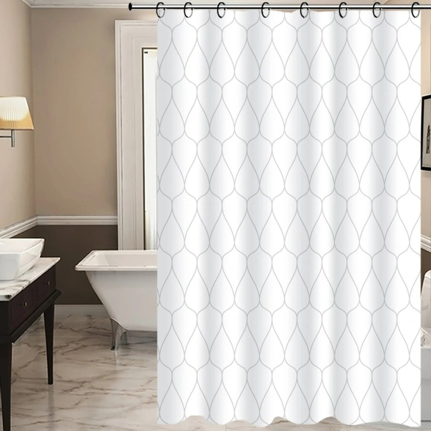 Cortina de chuveiro TORO EASY 178x199 cm branco/cinza