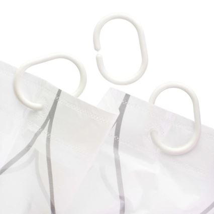 Cortina de chuveiro TORO EASY 178x199 cm branco/cinza