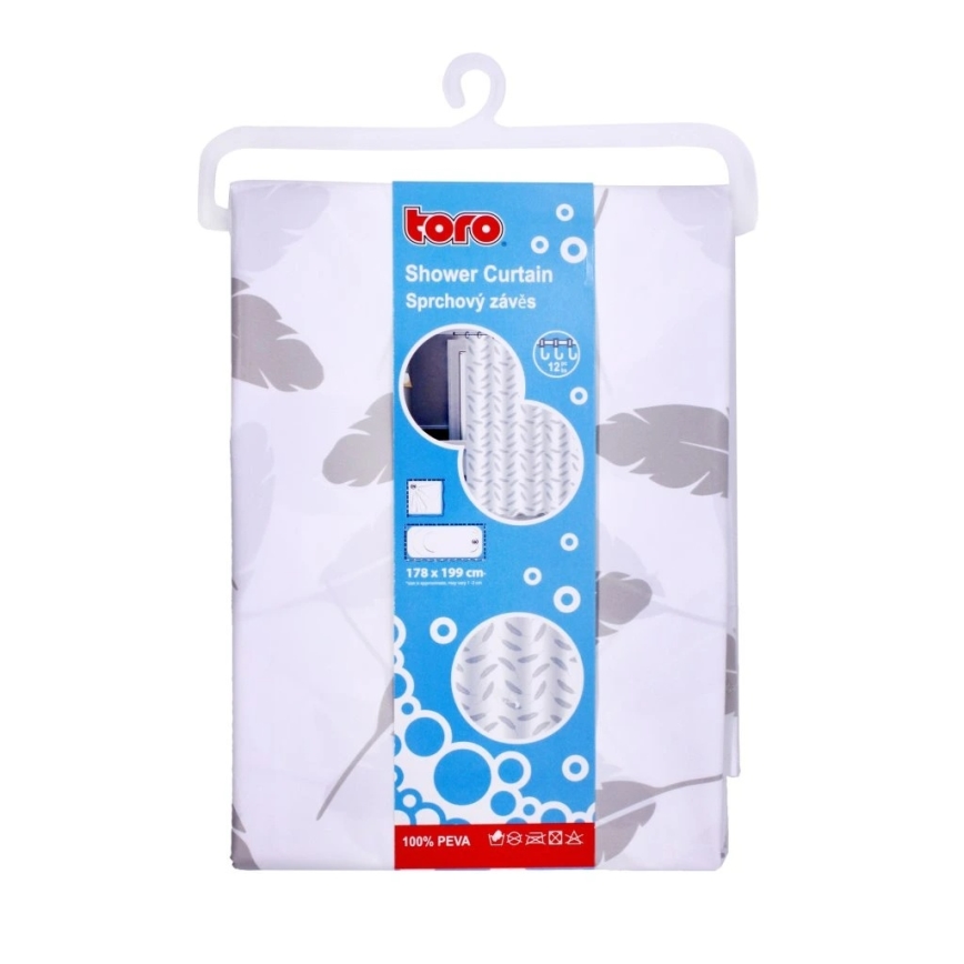 Cortina de chuveiro TORO PREMIUM 178x199 cm folhas