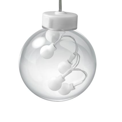 Cortina de LED WISH BALLS 108 LEDs / 8 funções, 4,5 m, branco quente