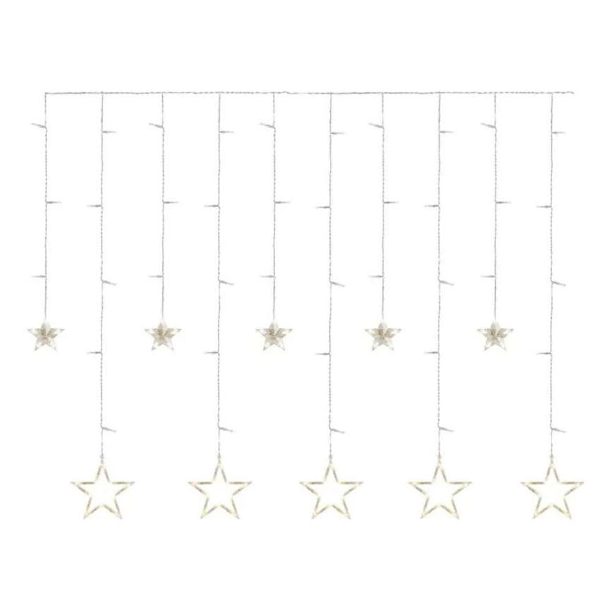 Cortina de Natal LED 115xLED/1,35W 6,85x1,05 m branco quente