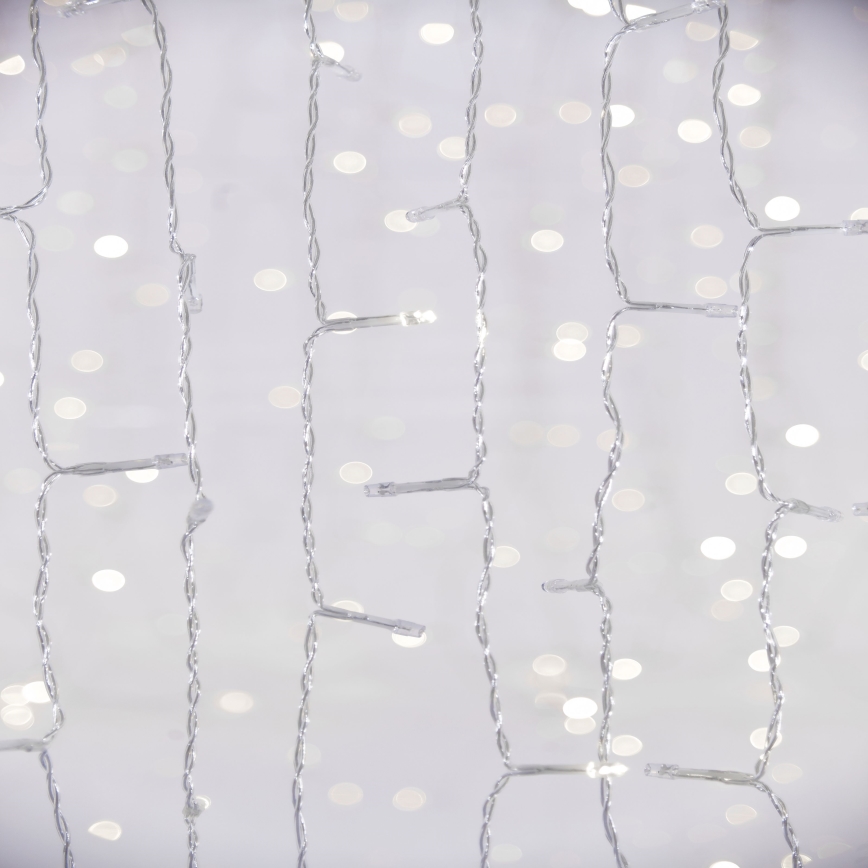 Cortina de Natal LED para exterior CURTAIN 480xLED/8,4W/230V 3x3 m IP44 branco frio