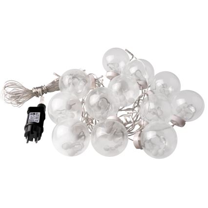 Cortina de Natal LED WISH BALLS 108 LEDs/8 funções 4,5 m branco quente