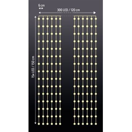 Cortina LED de Natal LED/3xAA